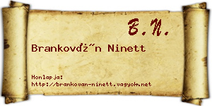 Brankován Ninett névjegykártya
